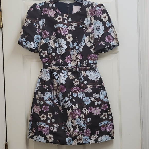 Gal Meets Glam Belted Jacquard Mini Dress - Picture 9 of 10